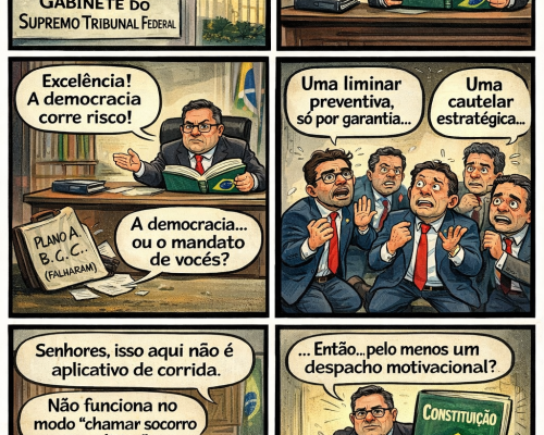 Charge do Dia: entre a crise política e a expectativa por uma liminar salvadora