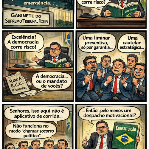 Charge do Dia: entre a crise política e a expectativa por uma liminar salvadora