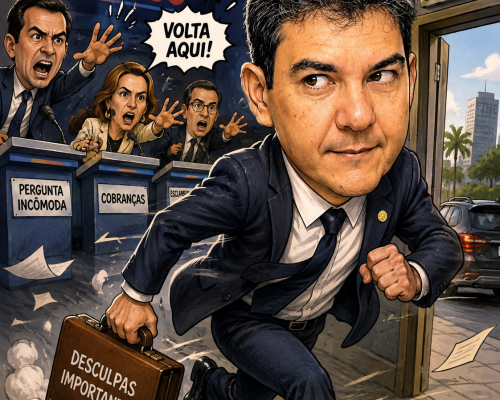 O candidato fujão!