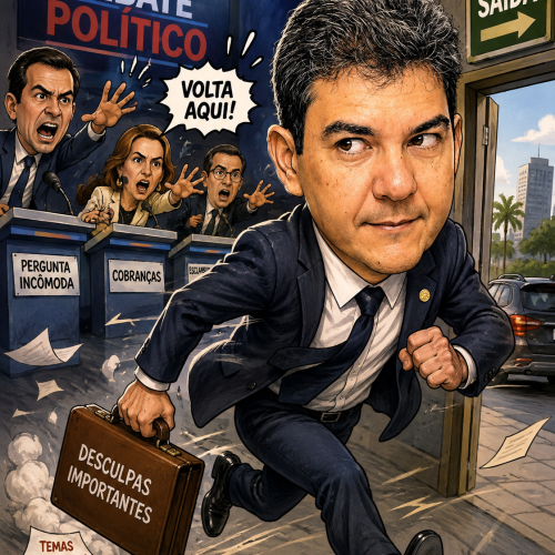O candidato fujão!